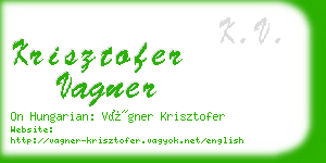 krisztofer vagner business card
